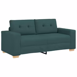 vidaXL Divano Divanetto Verde Scuro 140 cm in Tessuto - Vista aggiuntiva 2