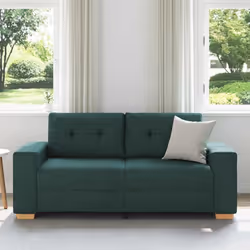 vidaXL Divano Divanetto Verde Scuro 140 cm in Tessuto - Vista aggiuntiva 3