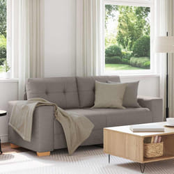 vidaXL Divano Divanetto Tortora 140 cm in Tessuto