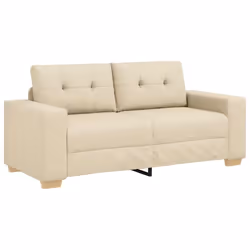 vidaXL Divano Divanetto Crema 140 cm in Tessuto - Vista aggiuntiva 2
