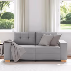 vidaXL Divano Divanetto Grigio Nuvola 140 cm in Tessuto - Vista aggiuntiva 3