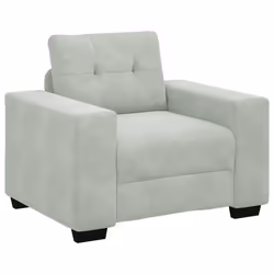 vidaXL Divano Sedia Grigio Chiaro 60 cm Velluto - Vista aggiuntiva 2