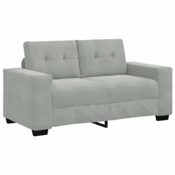 vidaXL Divano Divanetto Grigio Chiaro 120 cm in Velluto - Vista aggiuntiva 2