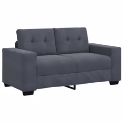 vidaXL Divano Divanetto Grigio Scuro 120 cm in Velluto - Vista aggiuntiva 2