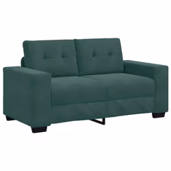 vidaXL Divano Divanetto Verde Scuro 120 cm Velluto - Vista aggiuntiva 2