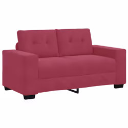 vidaXL Divano Divanetto Rosso Vino 120 cm in Velluto - Vista aggiuntiva 2