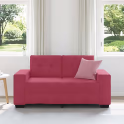 vidaXL Divano Divanetto Rosso Vino 120 cm in Velluto - Vista aggiuntiva 3