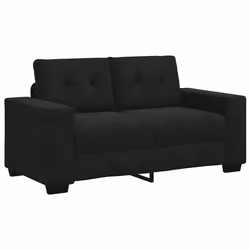 vidaXL Divano Divanetto Nero 120 cm in Velluto - Vista aggiuntiva 2