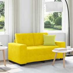 vidaXL Divano Divanetto Giallo 120 cm in Velluto