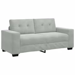 vidaXL Divano Divanetto Grigio Chiaro 140 cm in Velluto - Vista aggiuntiva 2
