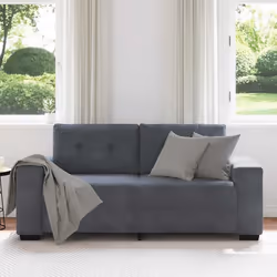 vidaXL Divano Divanetto Grigio Scuro 140 cm in Velluto - Vista aggiuntiva 3