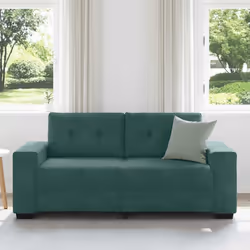vidaXL Divano Divanetto Verde Scuro 140 cm in Velluto - Vista aggiuntiva 3