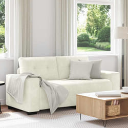 vidaXL Divano Divanetto Crema 140 cm in Velluto