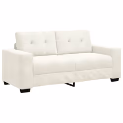 vidaXL Divano Divanetto Crema 140 cm in Velluto - Vista aggiuntiva 2