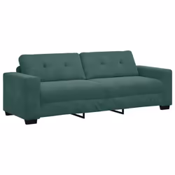 vidaXL Divano con cuscino Verde scuro Velluto - Vista aggiuntiva 2