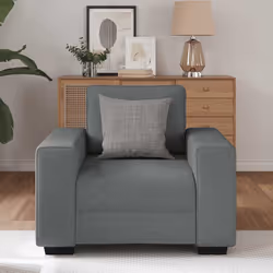vidaXL Poltrona Grigio Scuro 60 cm in Tessuto - Vista aggiuntiva 3