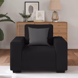 vidaXL Poltrona Nera 60 cm in Tessuto - Vista aggiuntiva 3