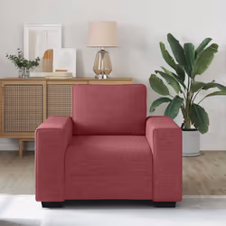 vidaXL Poltrona Rosso Vino 60 cm in Tessuto - Vista aggiuntiva 3