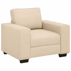 vidaXL Poltrona Crema 60 cm in Tessuto - Vista aggiuntiva 2