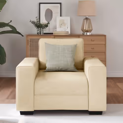 vidaXL Poltrona Crema 60 cm in Tessuto - Vista aggiuntiva 3