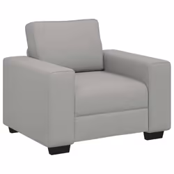 vidaXL Divano Sedia Grigio Nuvola 55 cm in Tessuto - Vista aggiuntiva 2