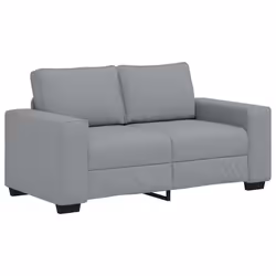 vidaXL Divano a 2 Posti Grigio Chiaro 120 cm in Tessuto - Vista aggiuntiva 2