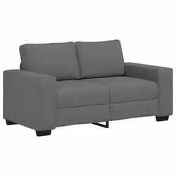 vidaXL Divano a 2 Posti Grigio Scuro 120 cm in Tessuto - Vista aggiuntiva 2