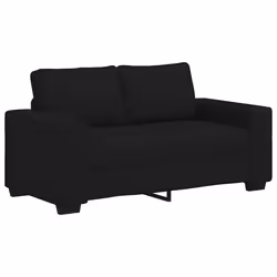 vidaXL Divano a 2 Posti Nero 120 cm in Tessuto - Vista aggiuntiva 2