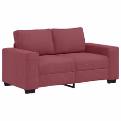 vidaXL Divano a 2 Posti Rosso Vino 120 cm in Tessuto - Vista aggiuntiva 2