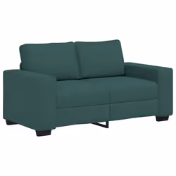 vidaXL Divano a 2 Posti Verde Scuro 120 cm in Tessuto - Vista aggiuntiva 2