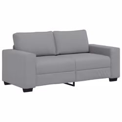 vidaXL Divano a 2 Posti Grigio Chiaro 140 cm in Tessuto - Vista aggiuntiva 2
