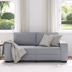 vidaXL Divano a 2 Posti Grigio Chiaro 140 cm in Tessuto - Vista aggiuntiva 3
