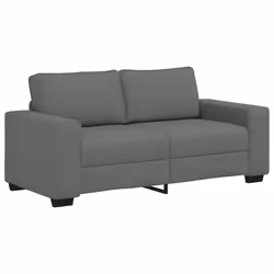 vidaXL Divano a 2 Posti Grigio Scuro 140 cm in Tessuto - Vista aggiuntiva 2