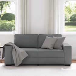 vidaXL Divano a 2 Posti Grigio Scuro 140 cm in Tessuto - Vista aggiuntiva 3