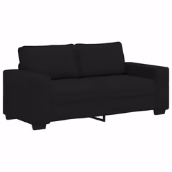 vidaXL Divano a 2 Posti Nero 120 cm in Tessuto - Vista aggiuntiva 2