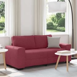 vidaXL Divano a 2 Posti Rosso Vino 140 cm in Tessuto