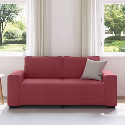 vidaXL Divano a 2 Posti Rosso Vino 140 cm in Tessuto - Vista aggiuntiva 3