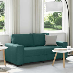 vidaXL Divano a 2 Posti Verde Scuro 140 cm in Tessuto