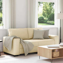 Vidaxl - Divano a 2 Posti Crema 140 cm in Tessuto