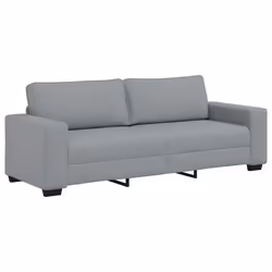 vidaXL Divano a 3 Posti Grigio Chiaro 180 cm in Tessuto - Vista aggiuntiva 2
