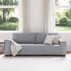 vidaXL Divano a 3 Posti Grigio Chiaro 180 cm in Tessuto - Vista aggiuntiva 3