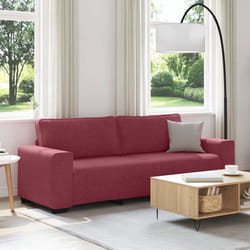 vidaXL Divano a 3 Posti Rosso Vino 180 cm in Tessuto