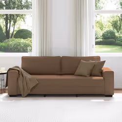 vidaXL Divano a 3 Posti Marrone 180 cm in Tessuto - Vista aggiuntiva 3