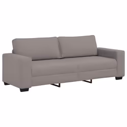 vidaXL Divano a 3 Posti Tortora 180 cm in Tessuto - Vista aggiuntiva 2
