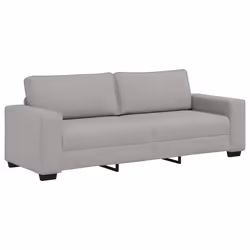 vidaXL Divano a 3 Posti Grigio Nuvola 180 cm in Tessuto - Vista aggiuntiva 2