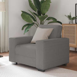 vidaXL Divano Sedia Grigio Chiaro 60 cm Tessuto di Velluto a Coste