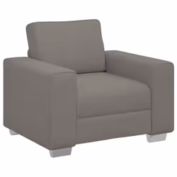 vidaXL Divano Sedia Grigio Chiaro 60 cm Tessuto di Velluto a Coste - Vista aggiuntiva 2