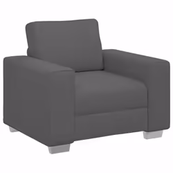 vidaXL Divano Sedia Grigio Scuro 60 cm Tessuto di Velluto a Coste - Vista aggiuntiva 2