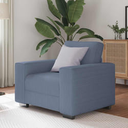 vidaXL Divano Sedia Blu 60 cm Tessuto di velluto a coste