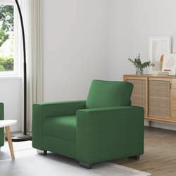 vidaXL Divano Sedia Verde Scuro 60 cm Tessuto di Velluto a Coste